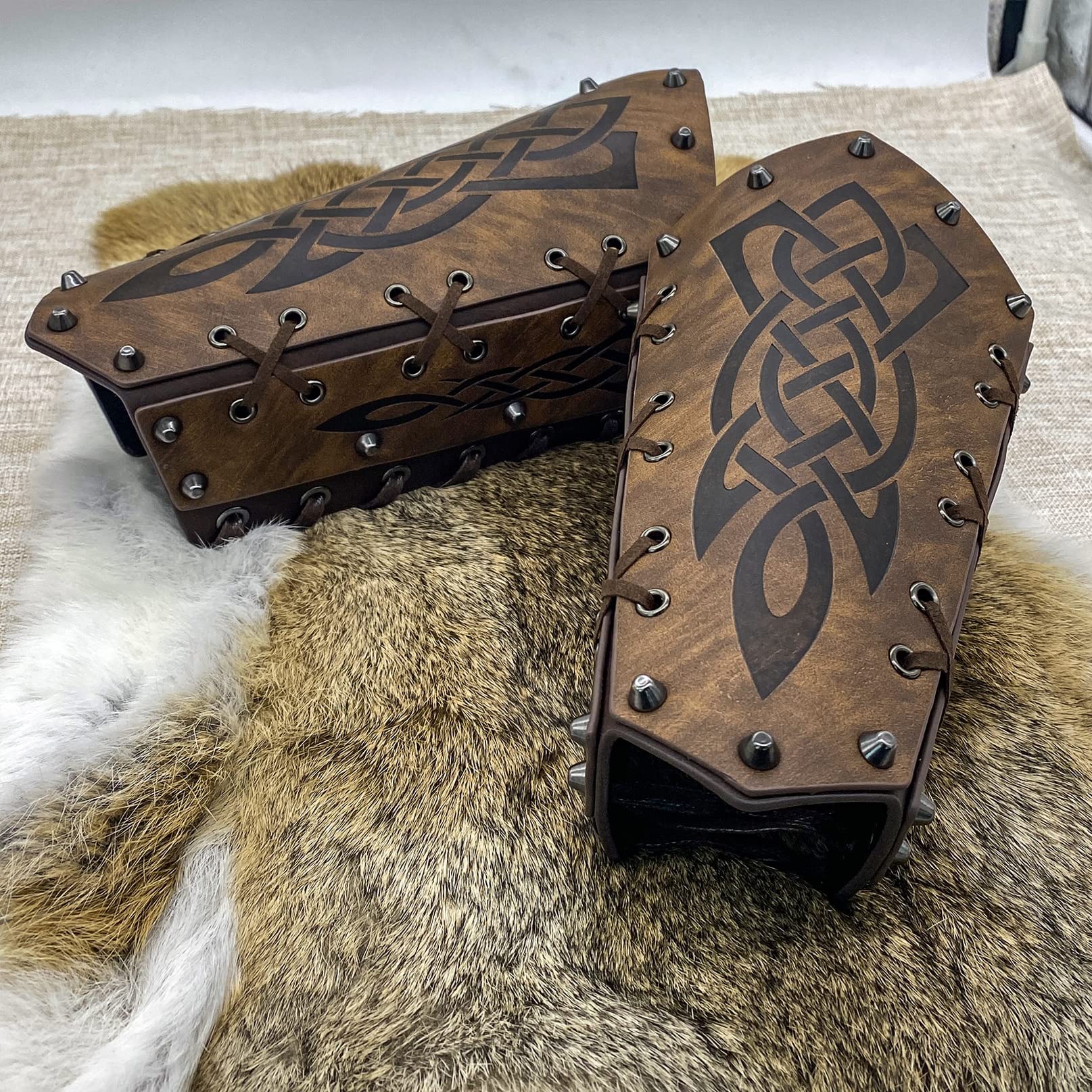 Garde de bras de tir à l'arc, brassard en cuir rétro médiéval, bracelet de gant de Viking, costume de Cosplay de LARP d'armure de bras de la Renaissance nordique