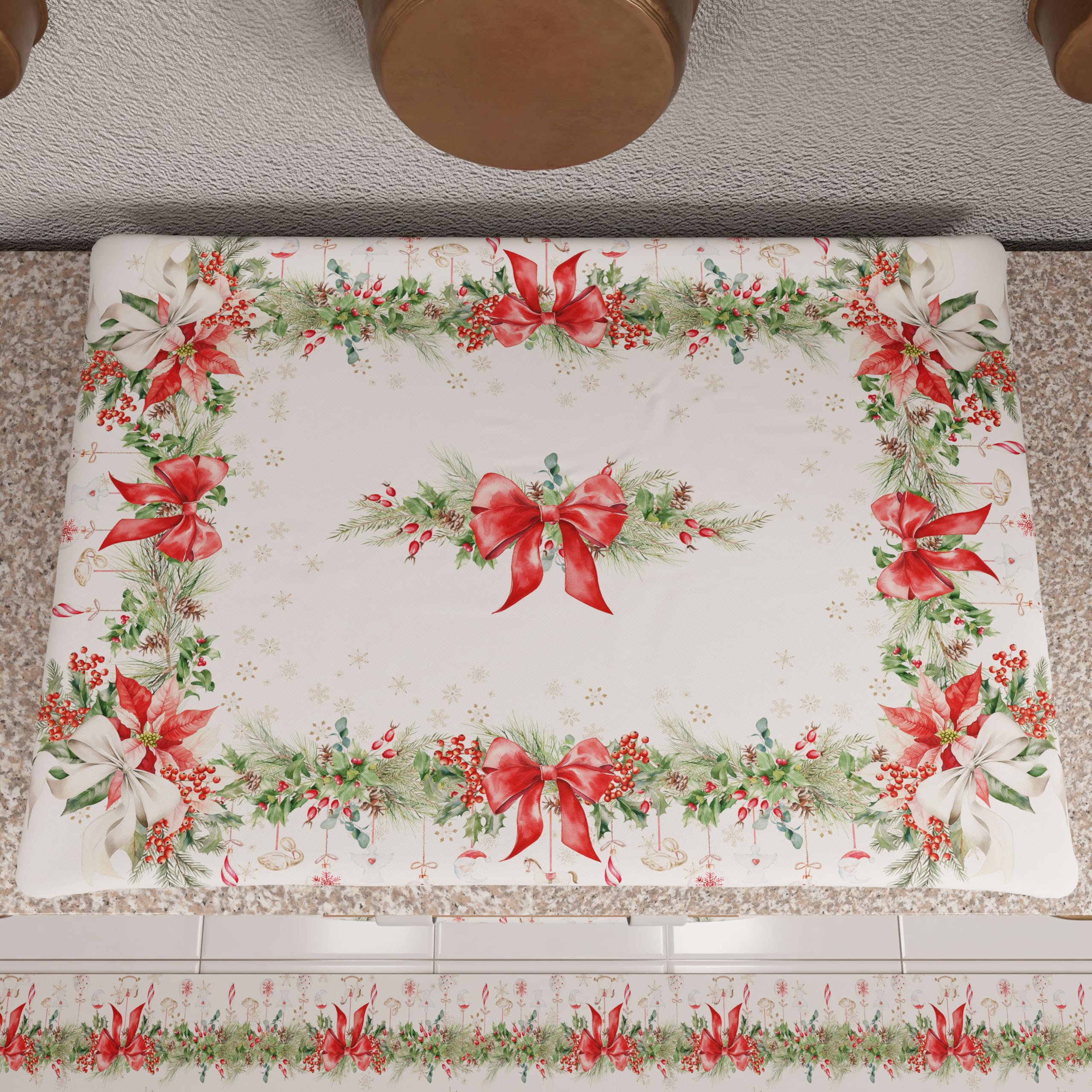 PETTI Artigiani Italiani - Camino de Mesa Navideño 140x40 cm, Camino de Mesa Navidad para Cocina, Decoración Navideña para Mesa, Camino de Mesa Elegante Tartan, 100% — view 78