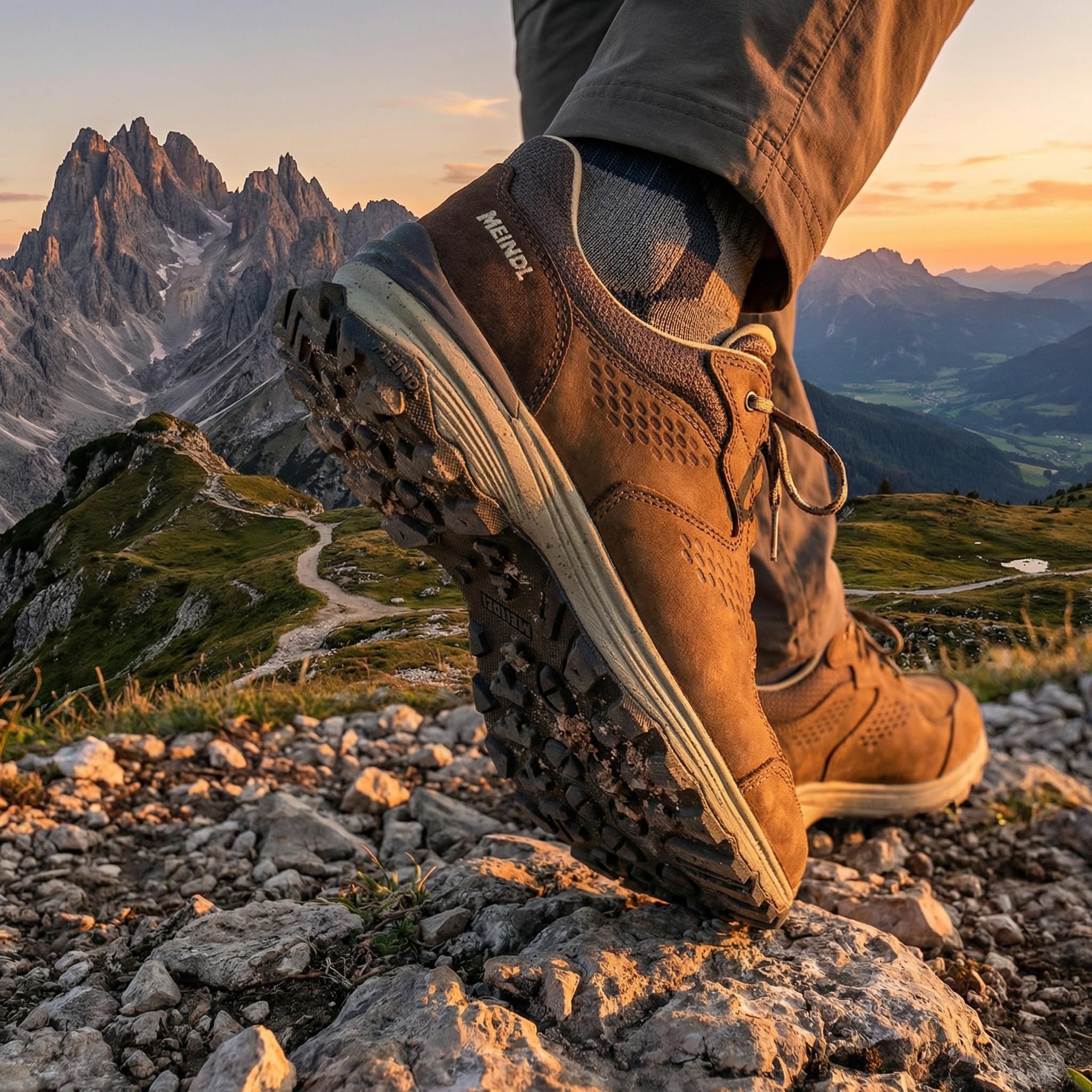 Meindl Półbuty trekkingowe Padua LF wodoodporne i wygodne męskie buty trekkingowe ze skórzaną wyściółką i przyczepną podeszwą