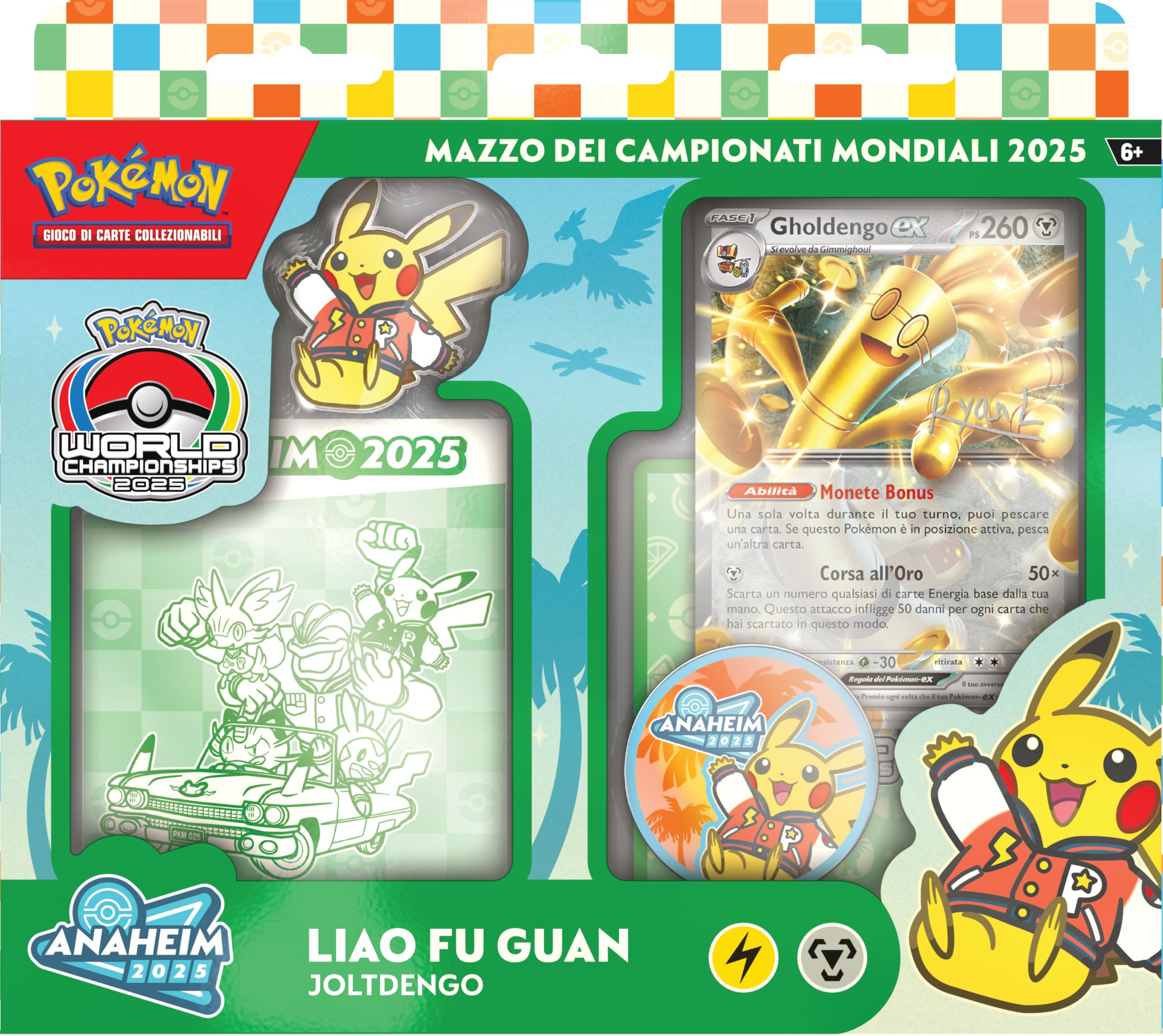Pokémon: mazzo dei Campionati Mondiali 2025 del GCC Pokémon (Liao Fu Guan), Edizione in Italiano