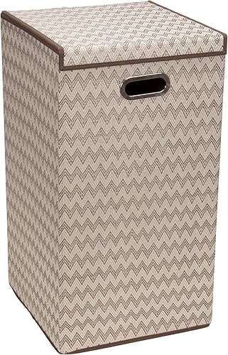 Household Essentials 5626-1 - Clasificador de ropa de doble cesta con cierre magnético de tapa  Chevron