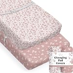 Sorrel + Fern 2-Pack Crib Sheets for Standard Crib Mattress (Watercolor Airplanes and Clouds) - Premium Fitted Sheets - Buttery Soft Cotton Blend