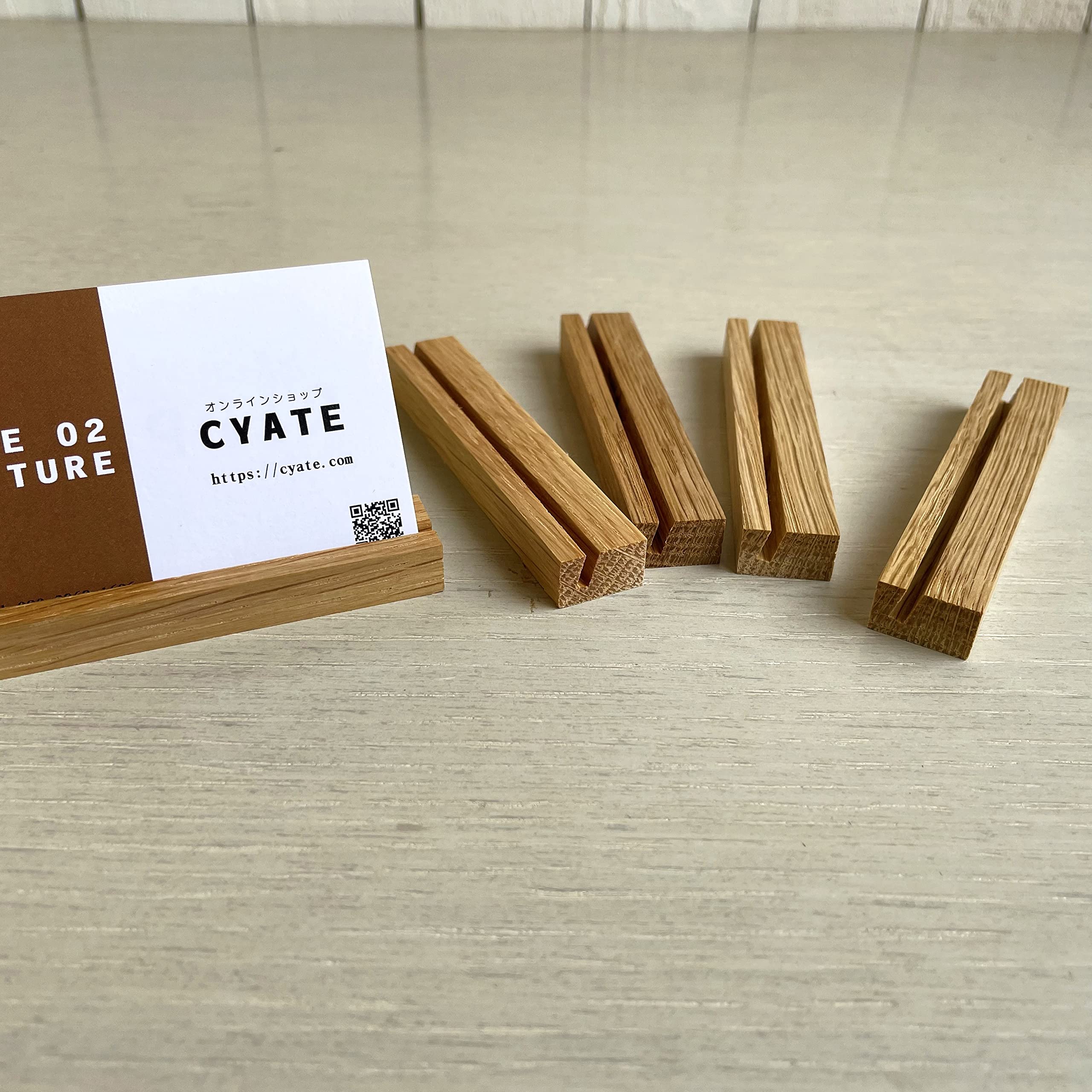 【ka】木製スタンドのみ Amazon | 【CYATE】木製カードスタンド(5個入り）/カード立て