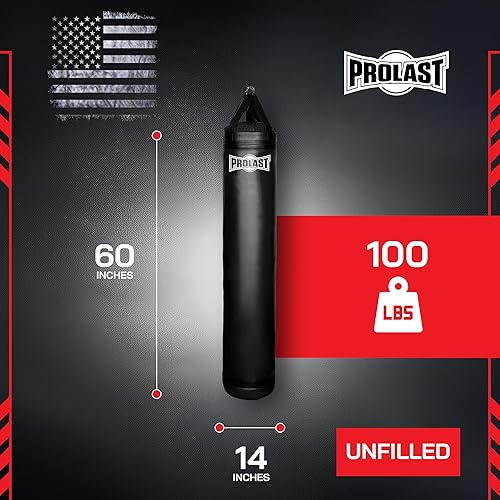 Miniatura 4 de PROLAST Heavy Punching Kicking Bag for Adults, Boxing, MMA, Martial Arts, Muay Thai, Strength Training Equipment, 5ft, 100 lbs, Classic Logo