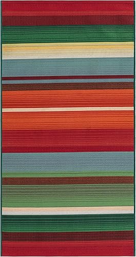 Miniatura 3 de Unique Loom Outdoor Modern Collection - Alfombra de área Jaco (2 pies 7 pulgadas x 5 pies 3 pulgadas, multicolor azul claro)