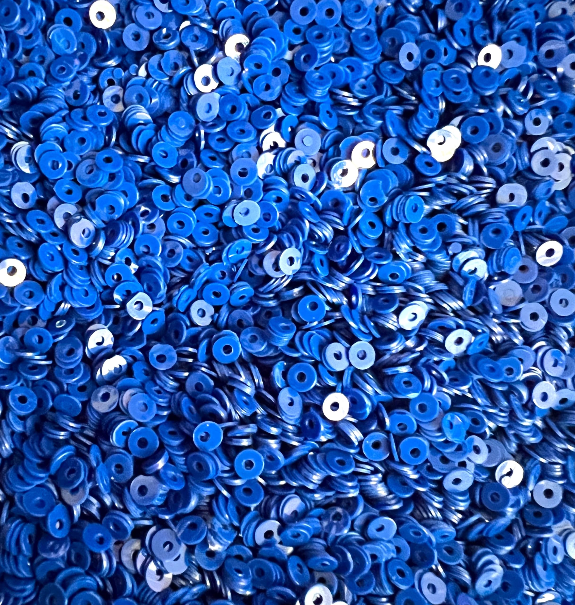 4mm Round AB Translucent Metallic Opaque Craft Sequins Assorted Colours (Royal Blue Opaque) โ image 1
