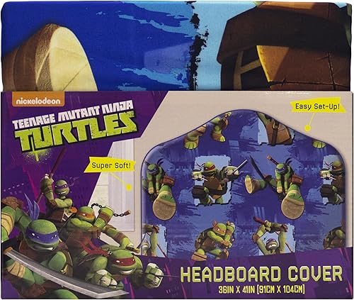 Nickelodeon Teenage Mutante tortuga Ninja de microfibras de cabecero de cama cobertor, Microfibra