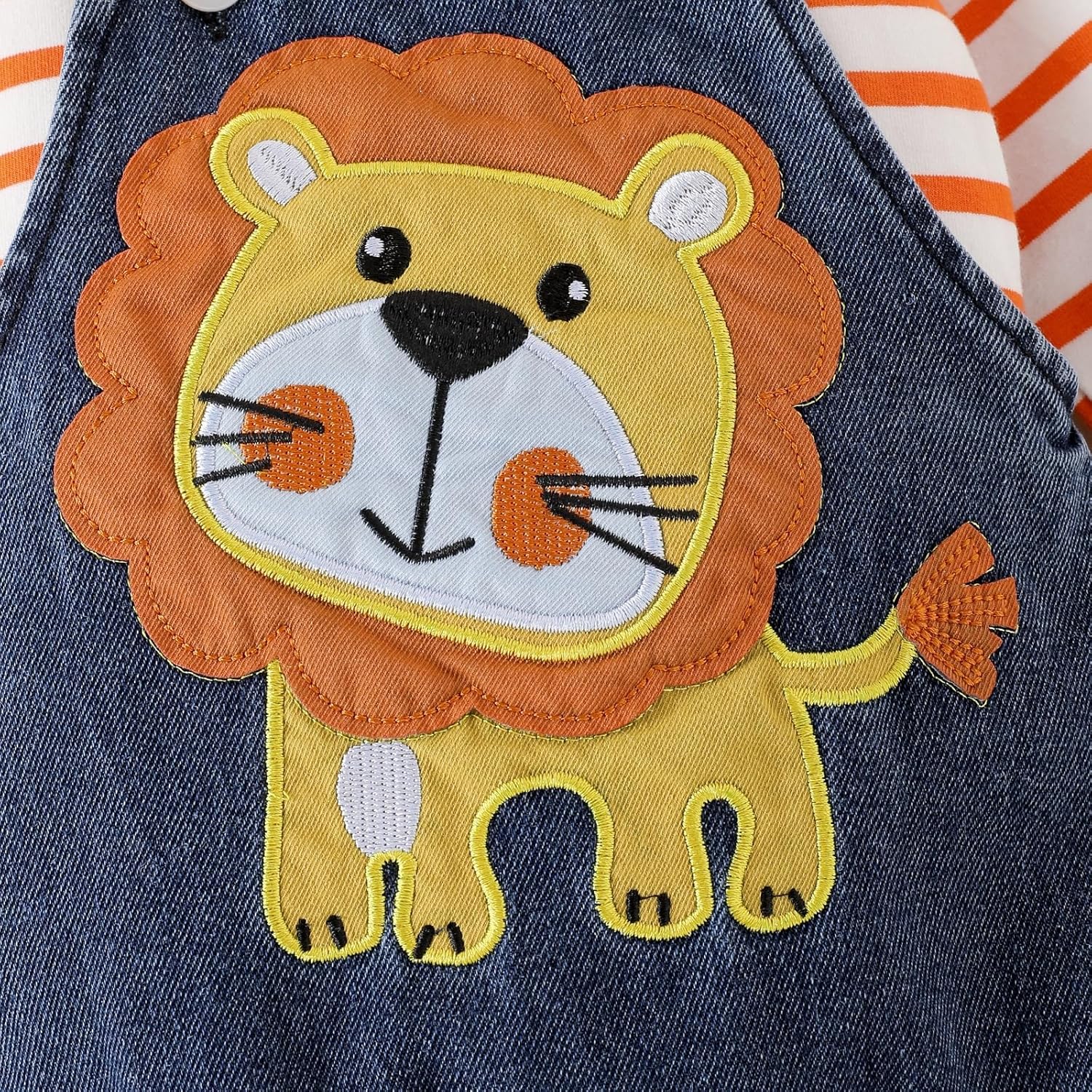 Baby Boy Clothes Newborn Long Sleeve Romper Cartoon Animal Jeans Suspender Overalls Jumpsuit Fall Outfits 0-18 Months - Image 5