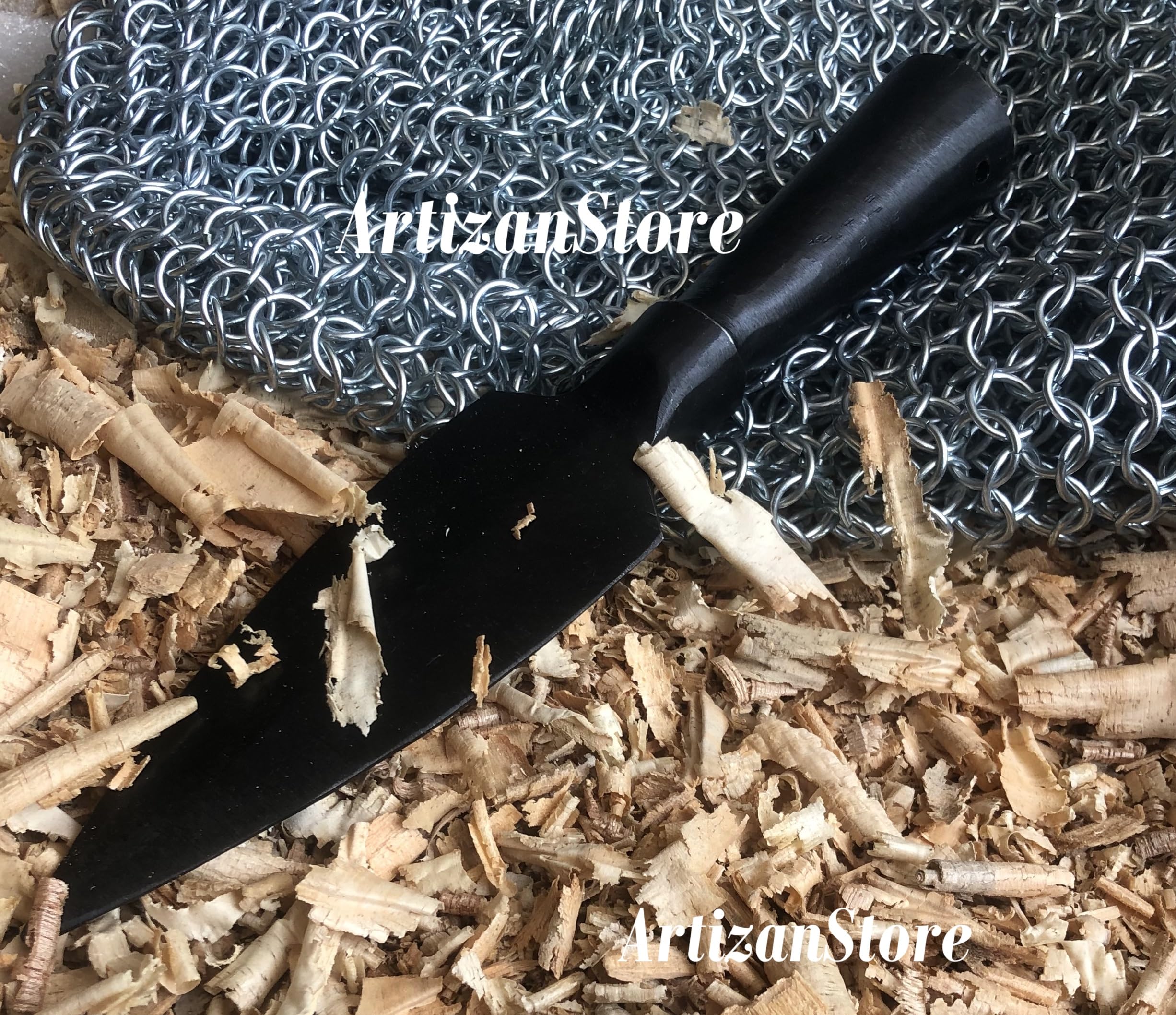 ARTIZANSTORE Forgiato A Mano Saga Vichingo Ferro Lancia Testa Riproduzione Romana O Medievale Acciaio Punta di Lancia (15 '', Nero Antico)