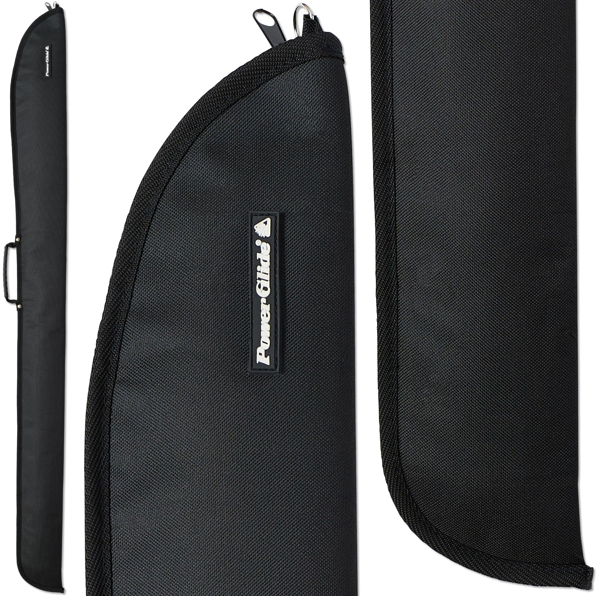 POWERGLIDE Black Soft Cue Case 3/4 Jointed with Accessory Storage