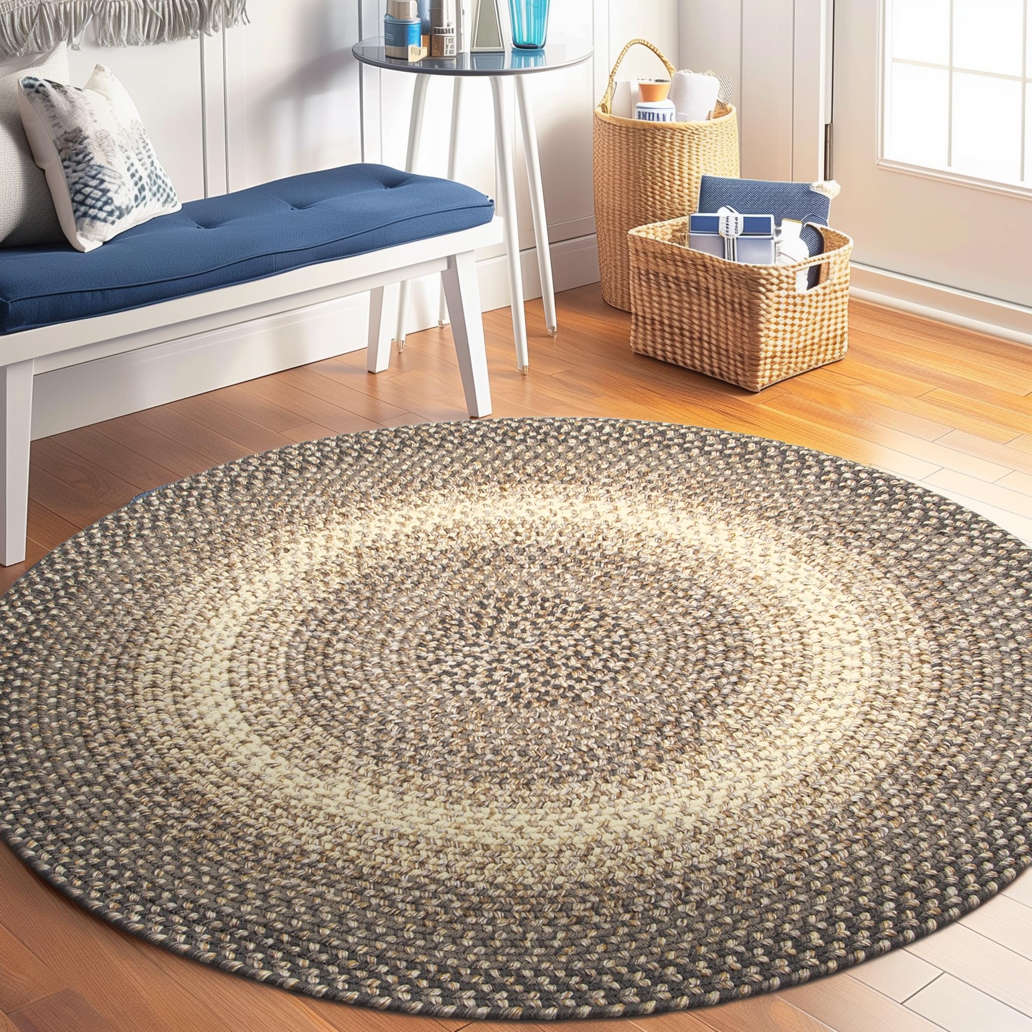 Amazon.com: Super Area Rugs Braided Rug Round 10ft Farmhouse