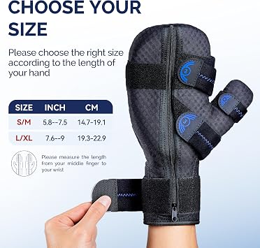 FEATOL Wrist Brace Left Hand, Large/X-Large + Resting Hand Splint Left Large/X-Large