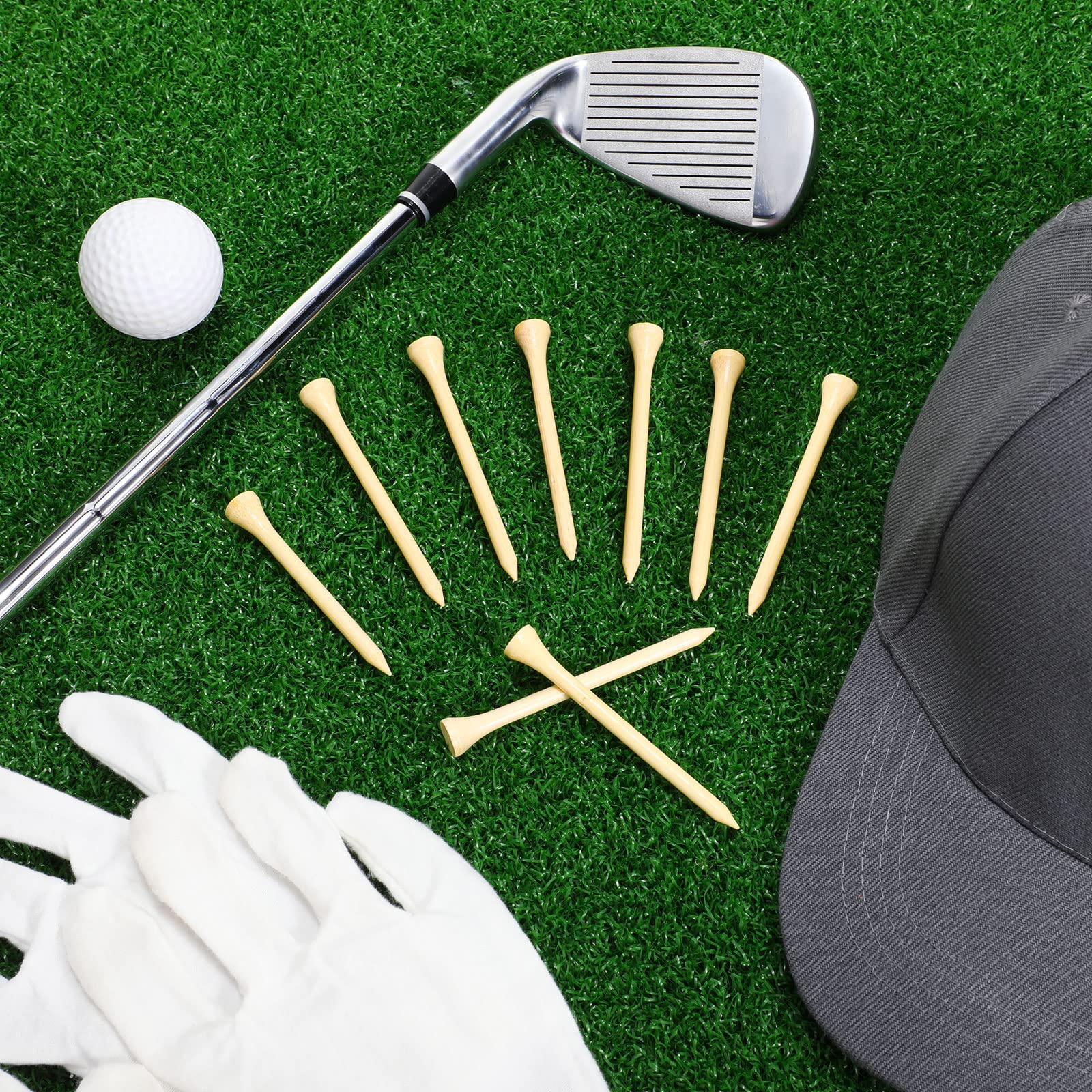 Mudder 2000 piezas de camisetas de golf de bambú profesionales a granel que reducen la fricción de giro lateral para club, hombres, mujeres, niños, accesorios