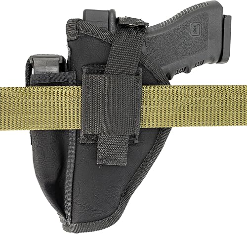 Miniatura 7 de Maxx Carry Compatible conreemplazo para doble funda universal de nailon OWB Premium para cinturón de pistola y IWB CCW compatible con Glock 17, 20,