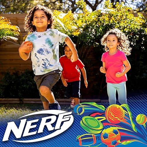 Miniatura 7 de Nerf Juego de mini pelotas deportivas de espuma, fútbol de espuma, pelota de fútbol + juego de baloncesto de espuma suave para niños
