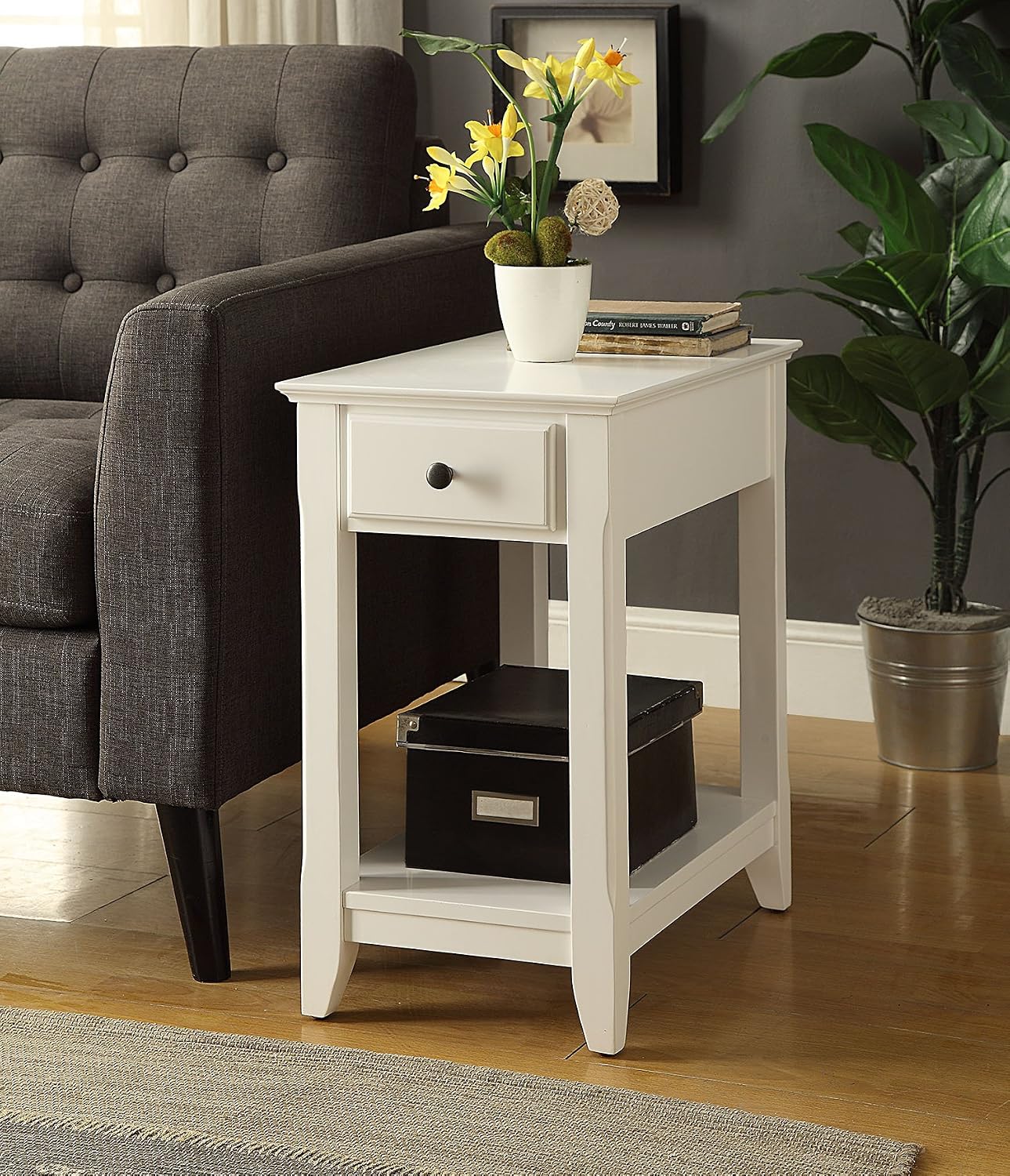 Best Cyber Deals 🔥 ACME Furniture Acme 82842 Bertie Side Table, White, One Size