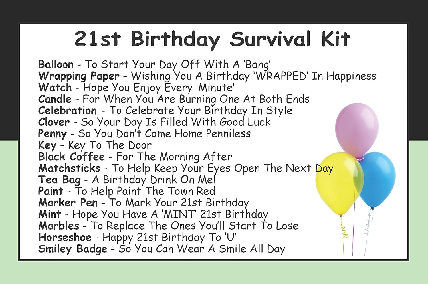 21st Birthday Survival Kit In A Can Gift - Image 3