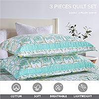 Vista 100 de Homzard King Size Quilt Set, Grey White Snowflake Striped Comforter Set,Cotton Gray Bedspread King Size, Lightweight Comforter Fall Bedding 3 Piece