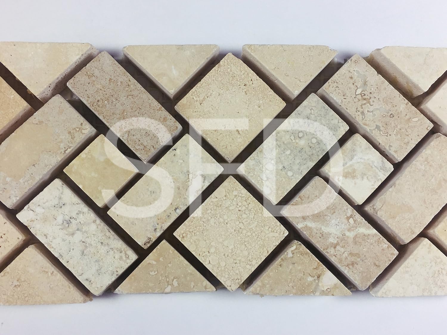 Ivory Aztec Travertine Border/Liner-5 PCS