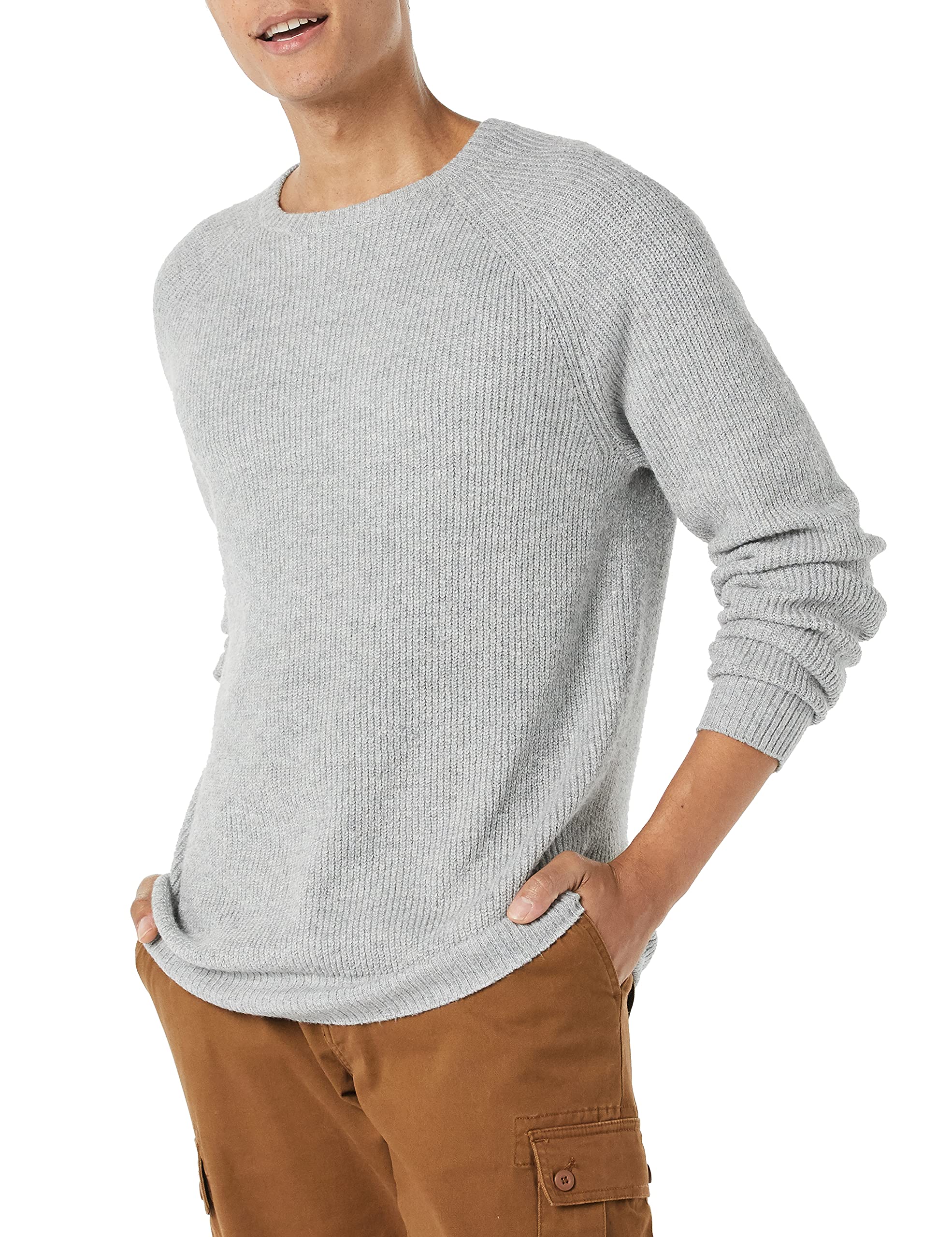 Essentials Men's Long-Sleeve Soft Touch Crewneck Sweater