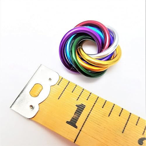 Miniatura 154 de Möbii Fidget Ball (Solid Color): Quiet Mobius ADHD Anxiety Stim Stress Relief Toy Tool for Home Travel Office or Desk (XL(Daydream), Full, Dark Iris)