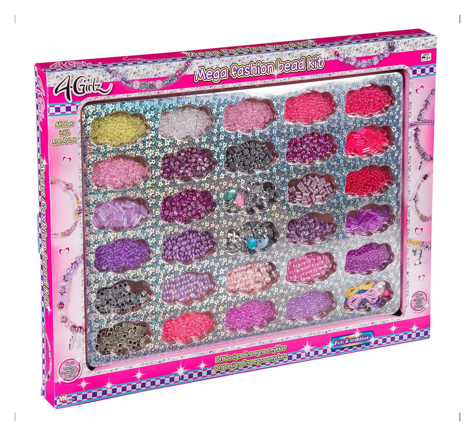 Mega Bead set 4-Girlz manualidades infantiles para evitar pantallas