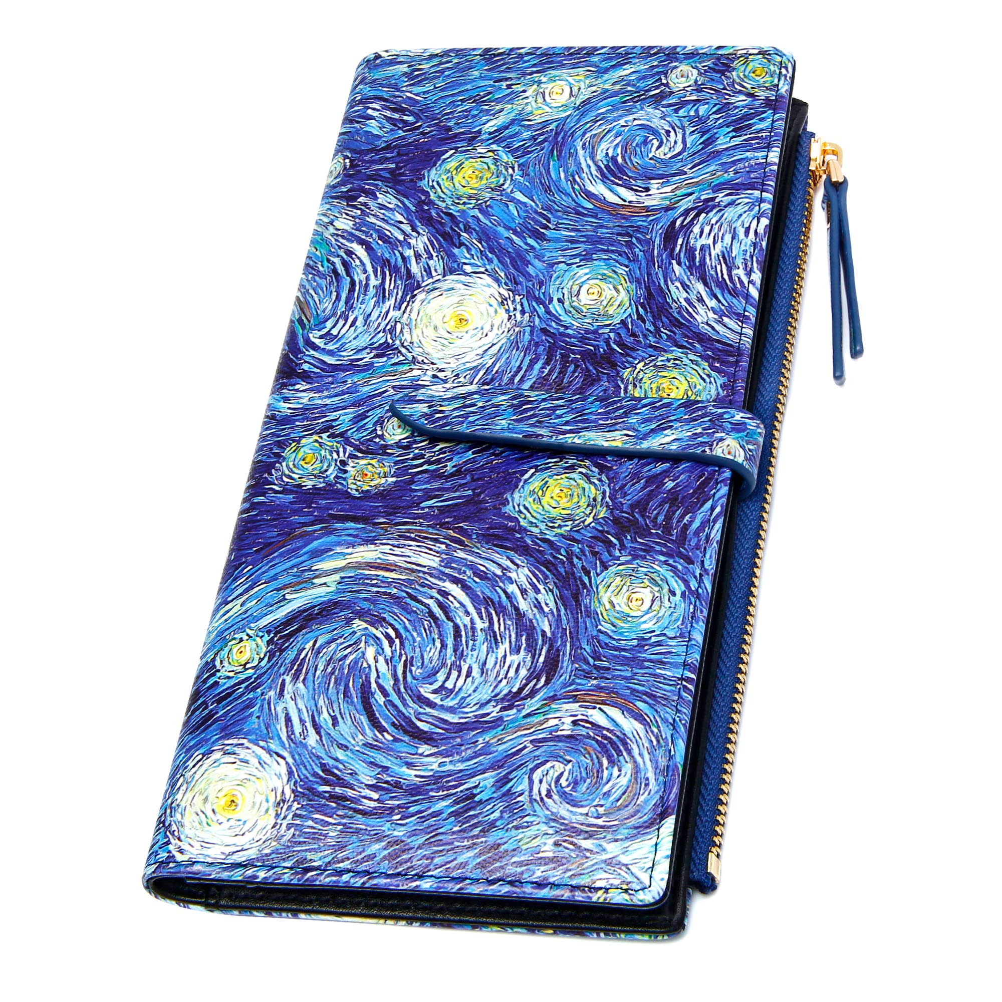 YOUBDMSlim Wallets for Women Credit Card Holder RFID Bifold Clutch Wallets Checkbook with Zipper Pocket