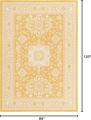 Miniatura 172 de Rugs.com Outdoor Aztec Collection Alfombra – 4 x 6 pies alfombra de tejido plano gris carbón perfecta para salas de estar, grandes comedores, planos