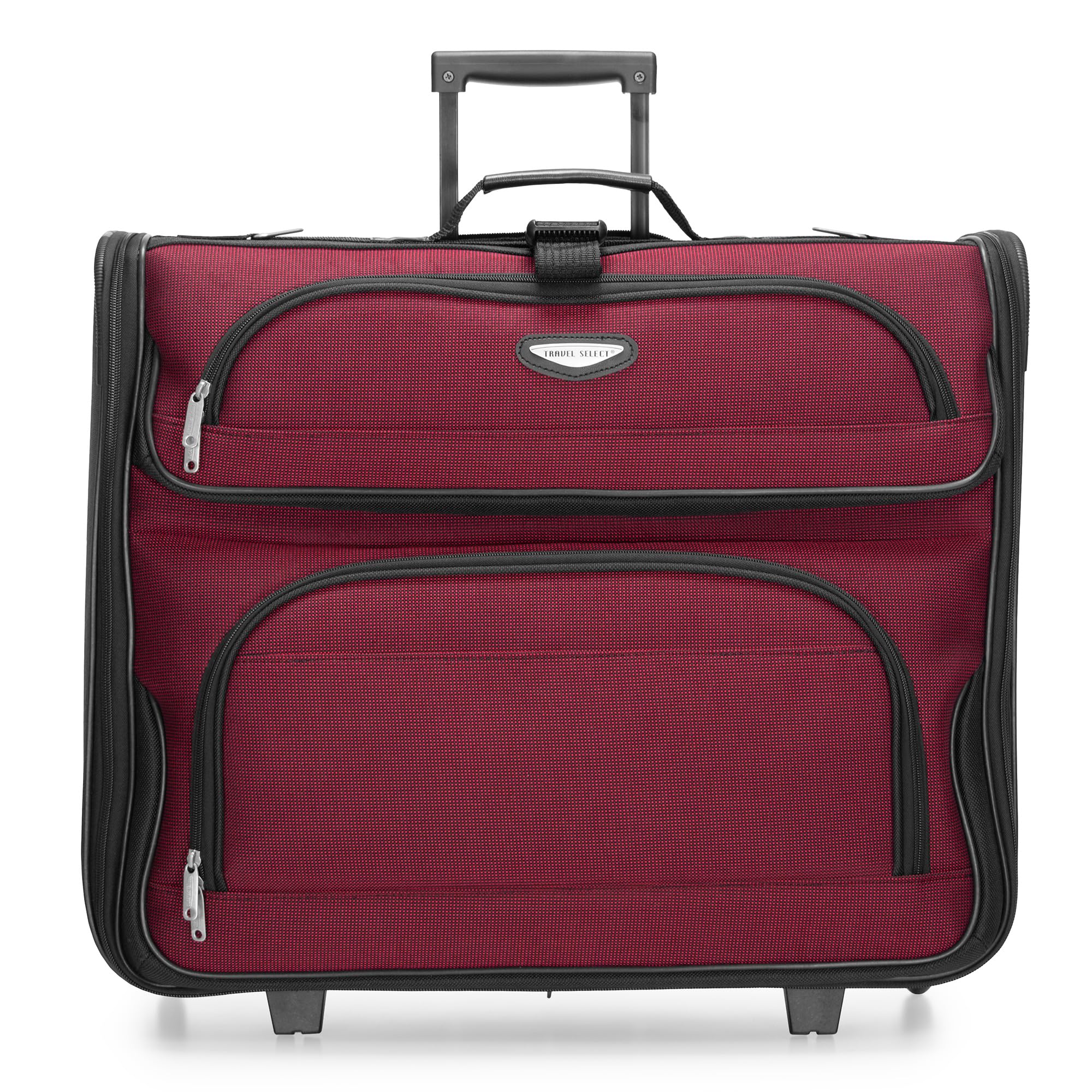 Travel Select Amsterdam Business Rolling Garment Bag, Red, Garment Bag, Amsterdam Business Rolling Garment Bag, Softside Expandable Rolling 2-wheeled Suit Carrier