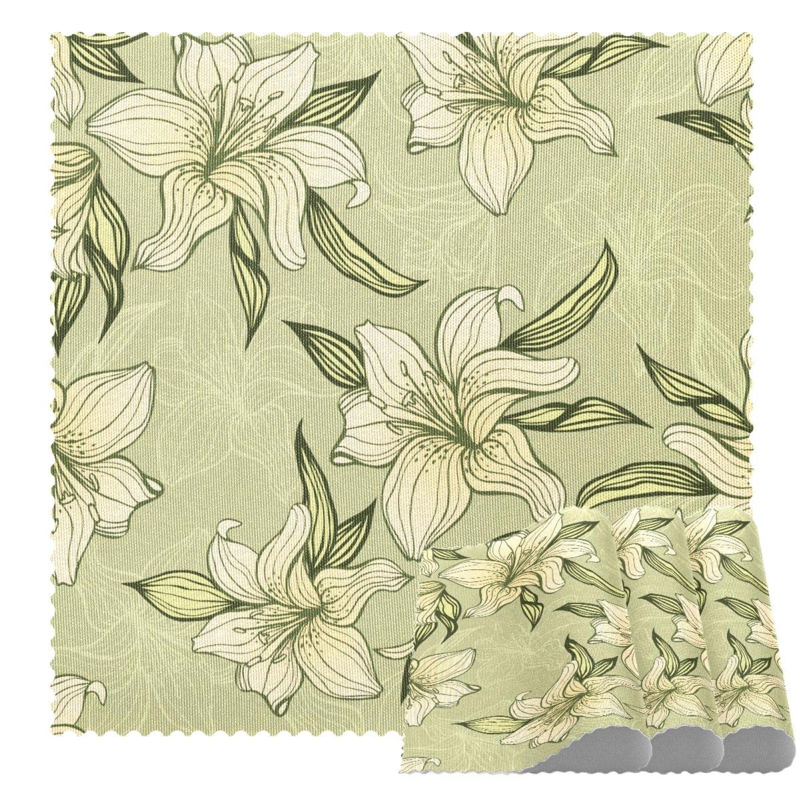 Sets de table fleurs de lys verts pour sublimer vos dîners en cuisine et salle à manger
