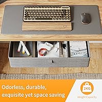 Vista 3 de CubiCubi Escritorio de pie de 48 x 24 pulgadas con cajón, escritorio eléctrico de altura ajustable, escritorio de oficina en casa, estación