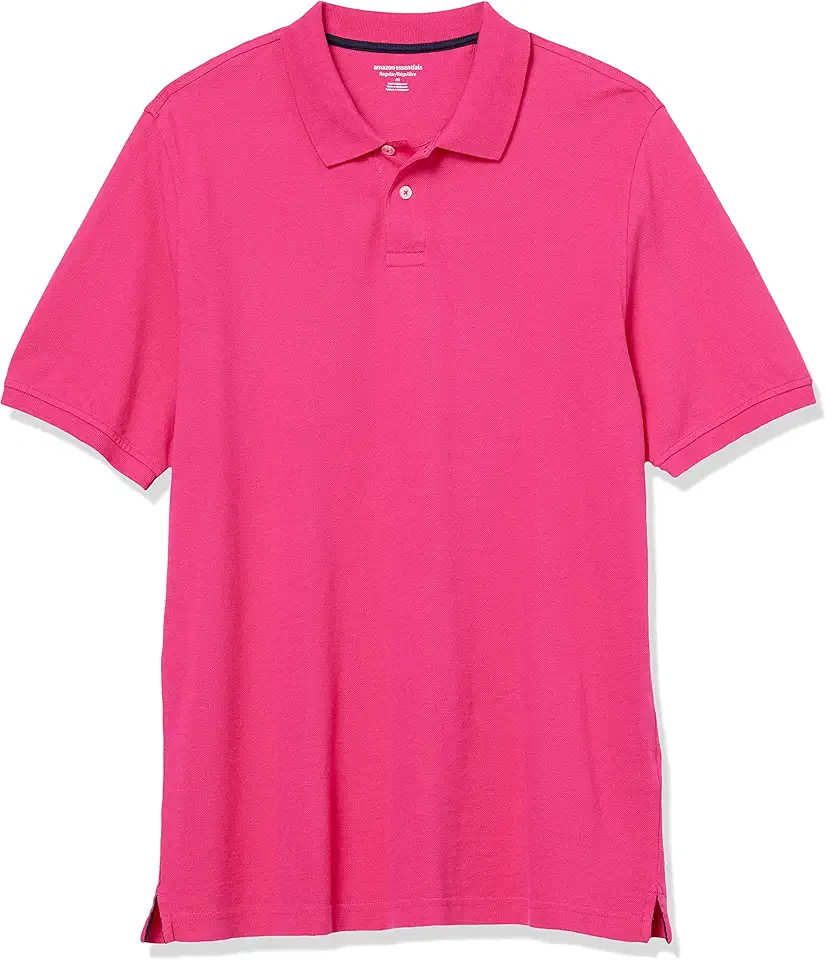 Amazon Essentials Men's Regular-Fit Cotton Pique Polo Shirt (Available in Big & Tall)