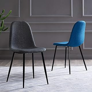 Versanora Minimalista Par De 2 Comedor Gris Oscuro (Solo Sillas), tamaño