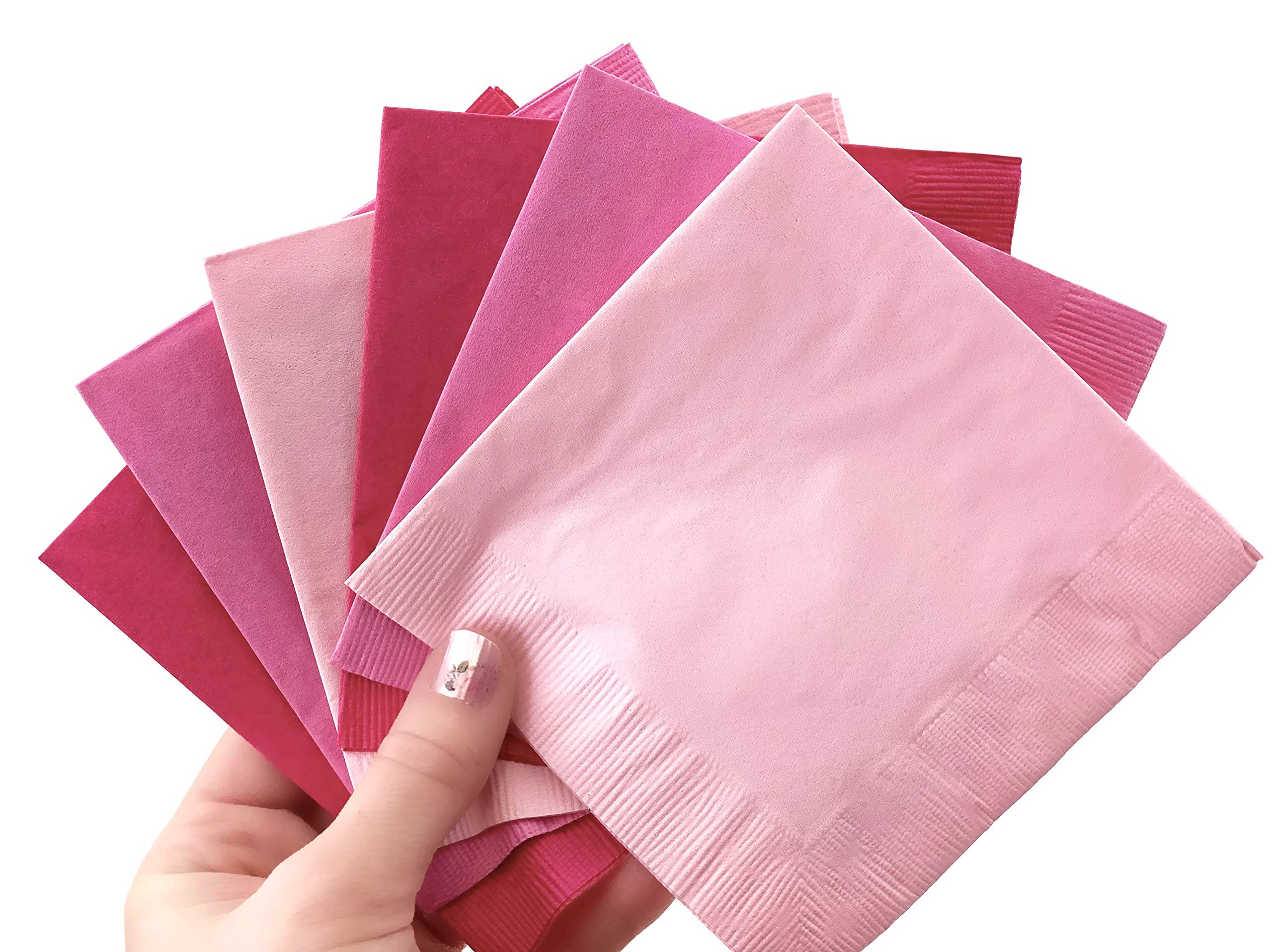 Pink Beverage Napkins - 50 ct Girl Birthday Baby Shower Party Decor Supplies