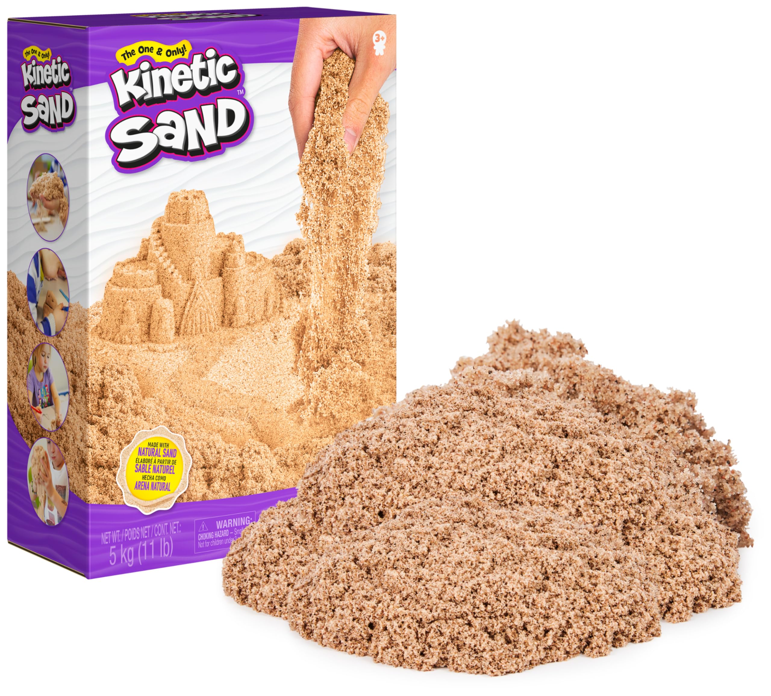 Kinetic Sand 5 kg Nachfüllset Naturbraun - original aus Schweden, ab 3 Jahren