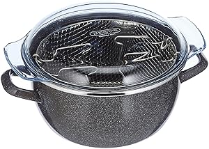 Magefesa Parma - Freidora con cestillo 24cm, recubrimiento esmaltado, limpieza lavavajillas apta para cocinas de gas, vitrocerámica y gas, Fabricada en España