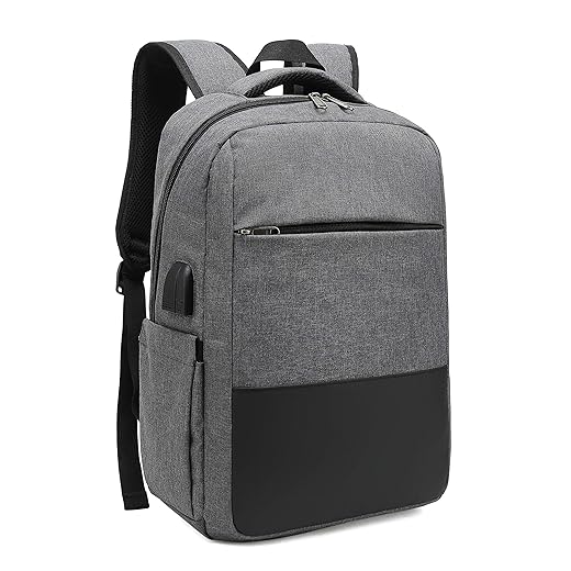 Zaino per computer portatile da uomo antifurto con porta USB di ricarica zaino per PC portatile da 15,6" zaino da viaggio d'affari per il tempo libero college