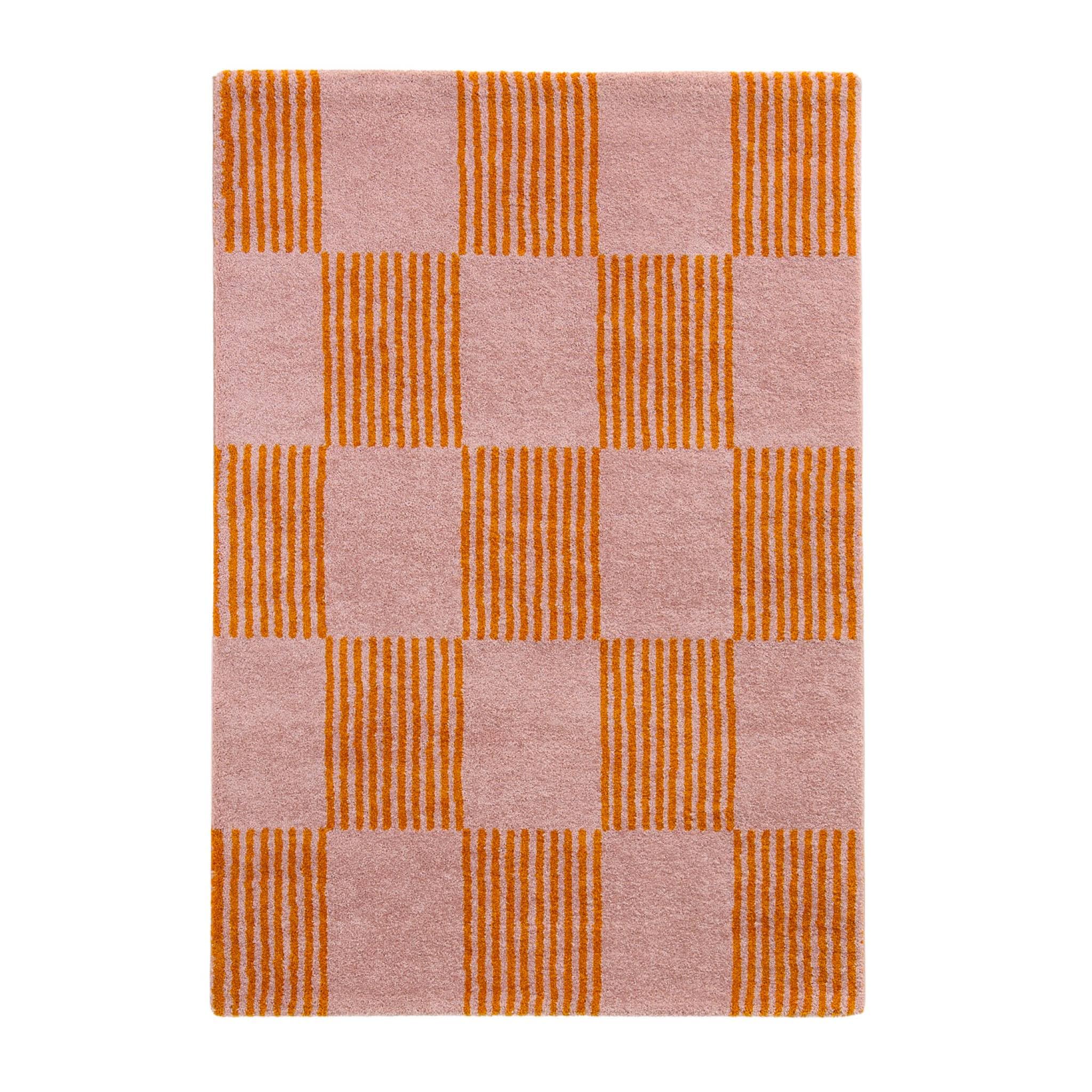 sweeek - Tapis intérieur damier orange et rose 120 x 160 cm - Fergew