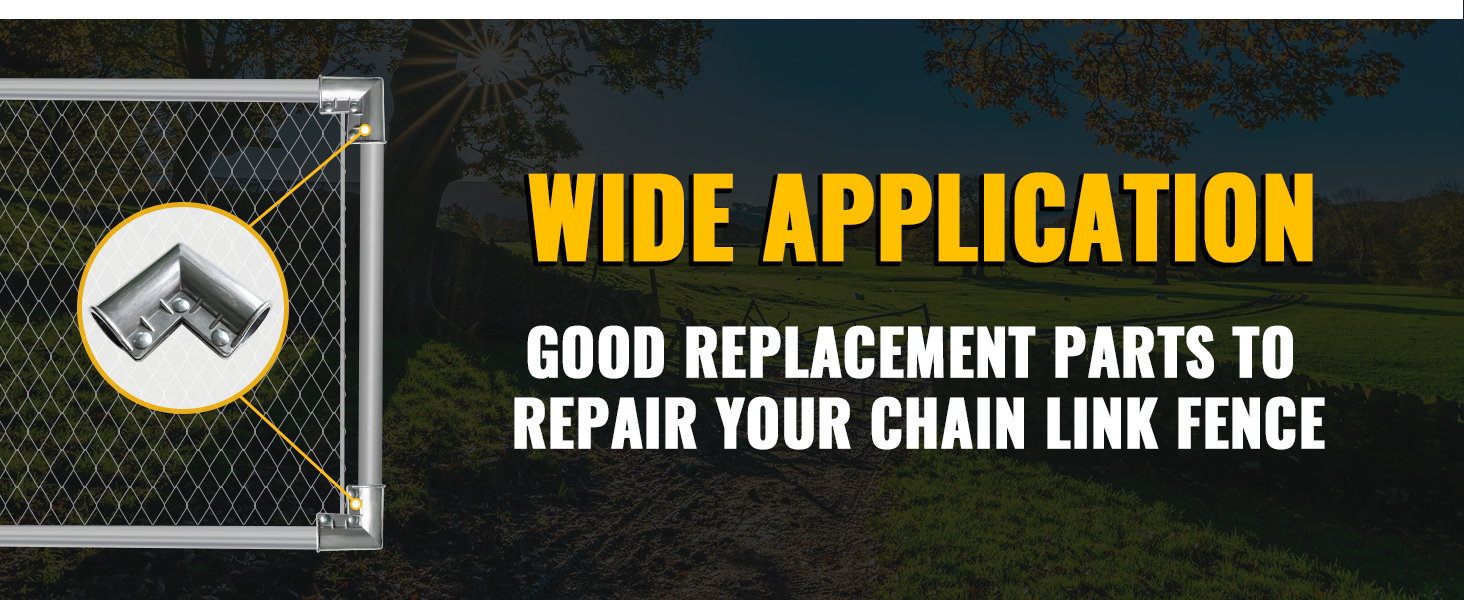 VIVIDA Chain Link Fence Gate Corner 1-3/8