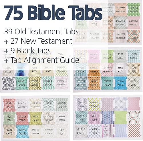 Miniatura 2 de Mr. Pen - Pestañas de la Biblia, 75 pestañas, laminados, suministros de diario bíblico, pestañas bíblicas antiguo y nuevo testamento, pestañas de la