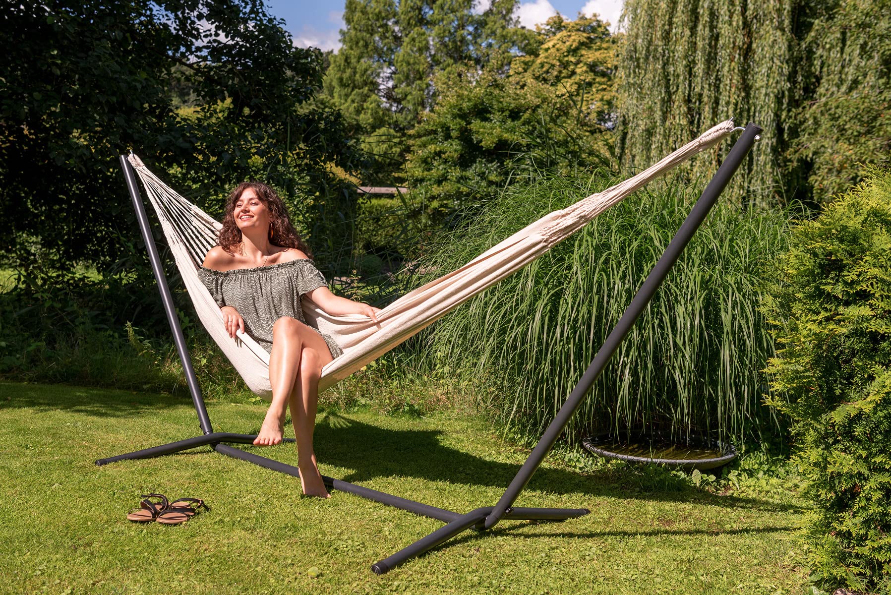 Tropilex Südamerikanische Hängematte Single | Handgefertigt | Fairtrade | Hammock 'Classic' White | Flexibel & Belastbar