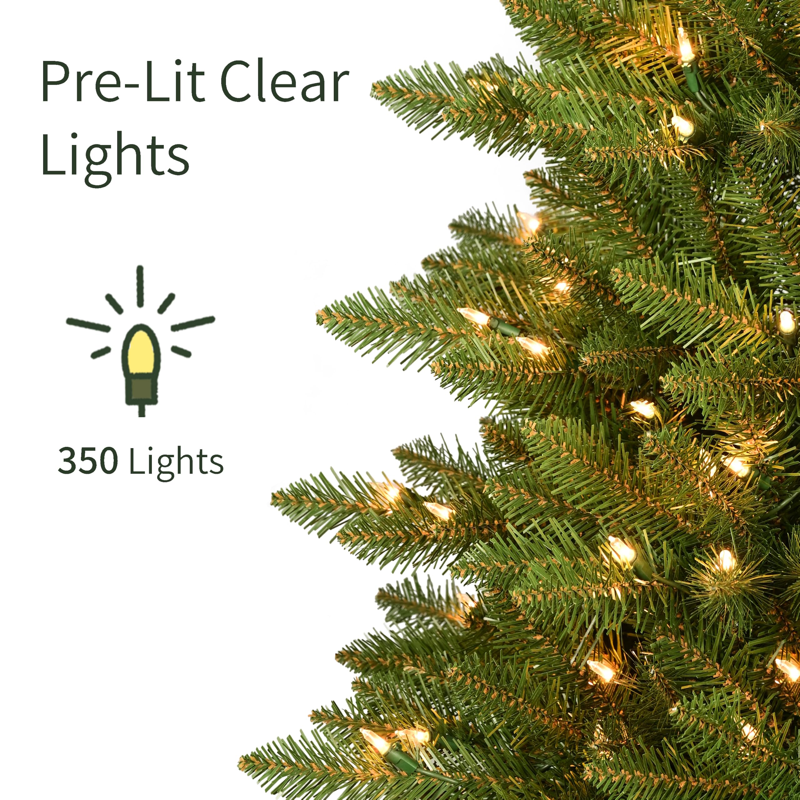 Amazon.com: Puleo International 7.5ft Pre-Lit Fraser Fir Pencil