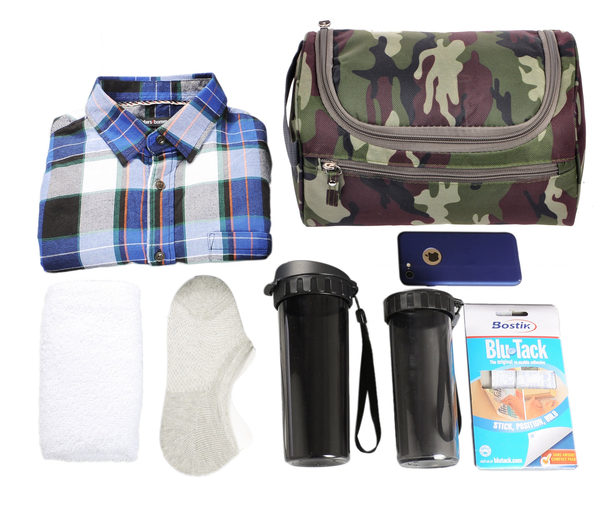 Vercord Neceser para hombre, bolsa de aseo pequeña, kit de afeitado para ducha, baño, bolsa de higiene, Green, One Size (Hardcode)