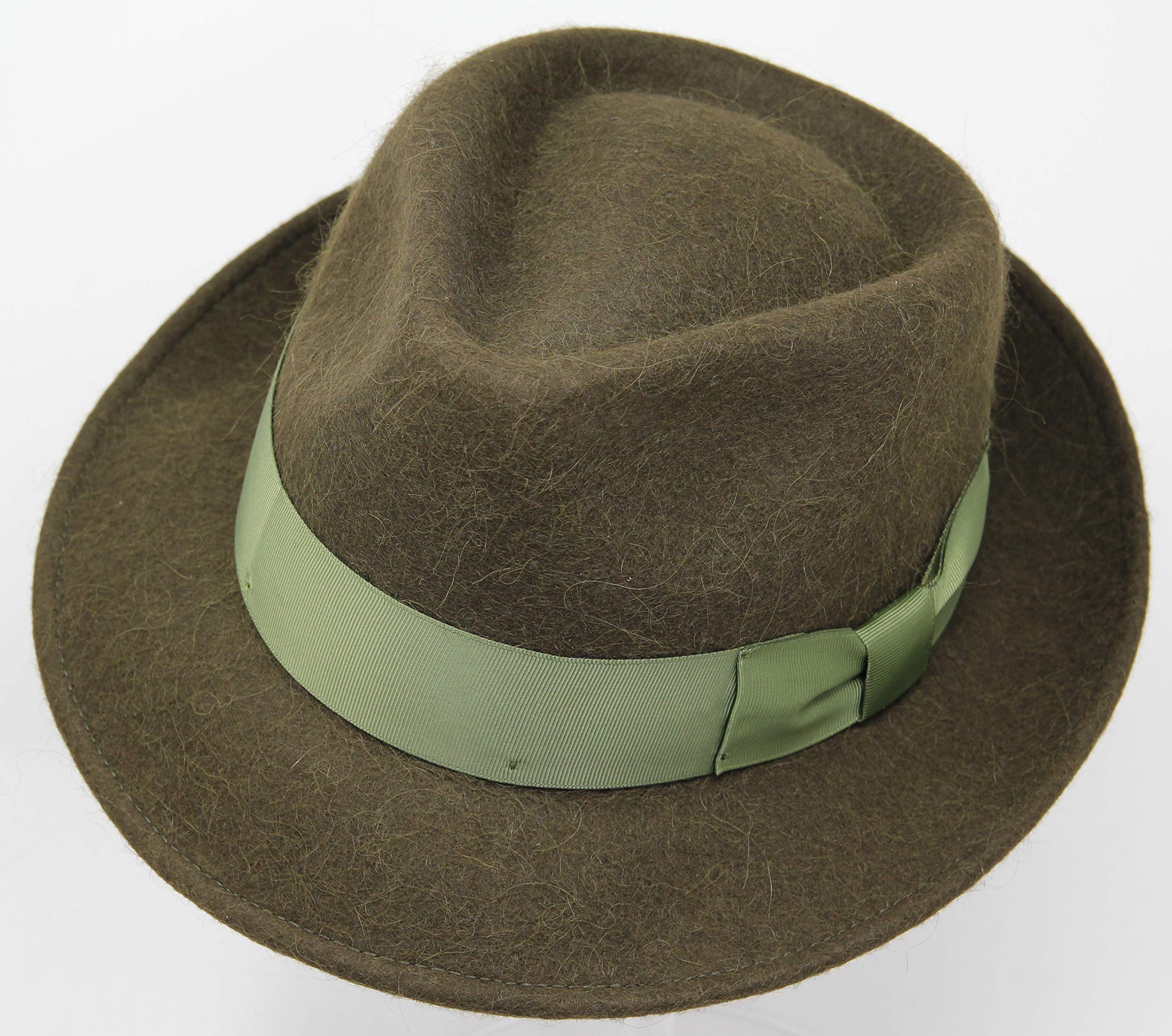 Borges & Scott Alpaka Doyle czapka z łzy Fedora - filc wełniany z alpaki - zdejmowana sprężyna - zwijana w podróż - odporna na działanie wody - unisex