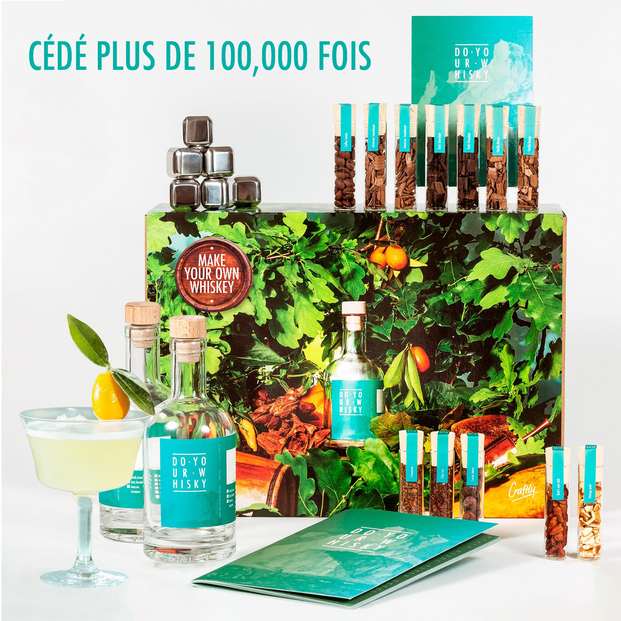 DO Your Whiskey | Kit d’Infusion Whisky DIY | Coffret Complet avec Bouteilles, Étiquettes & Guide | Idée Cadeau pour Amateurs de Whisky