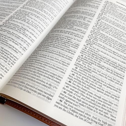 Miniatura 7 de JOY CREATIVE Biblia paralela en español/inglés (RVR/ESV) | Personalizado con nombre | Diseño personalizado con letras a mano y grabado con láser |