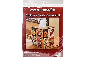 Mary Maxim: Your Crafting Destination for Fall Inspired Plastic Canvas Tissue Box Kit