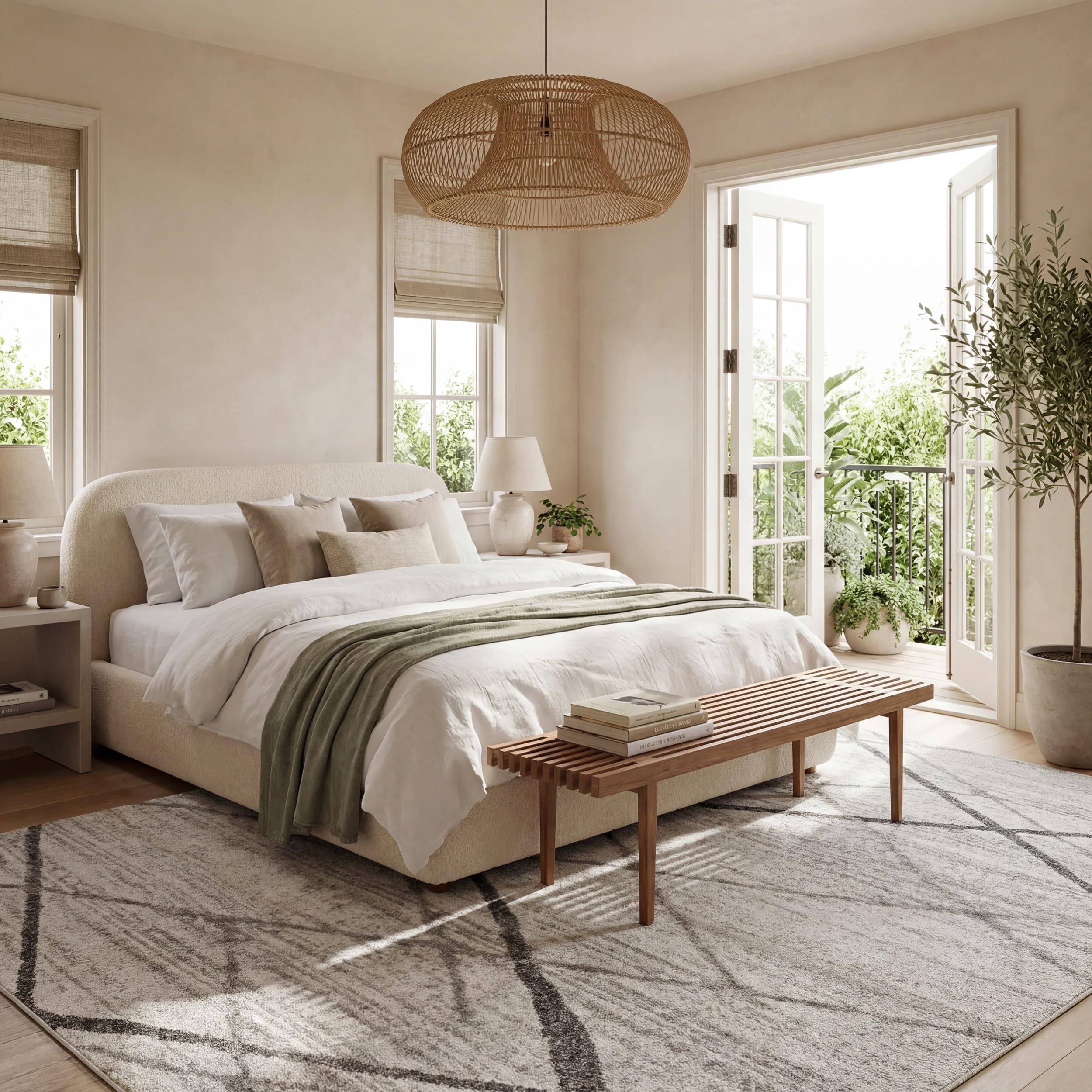 Amazon.com: Nuloom Thigpen Grey/Off-White, 5' x 8', Soft and Cozy