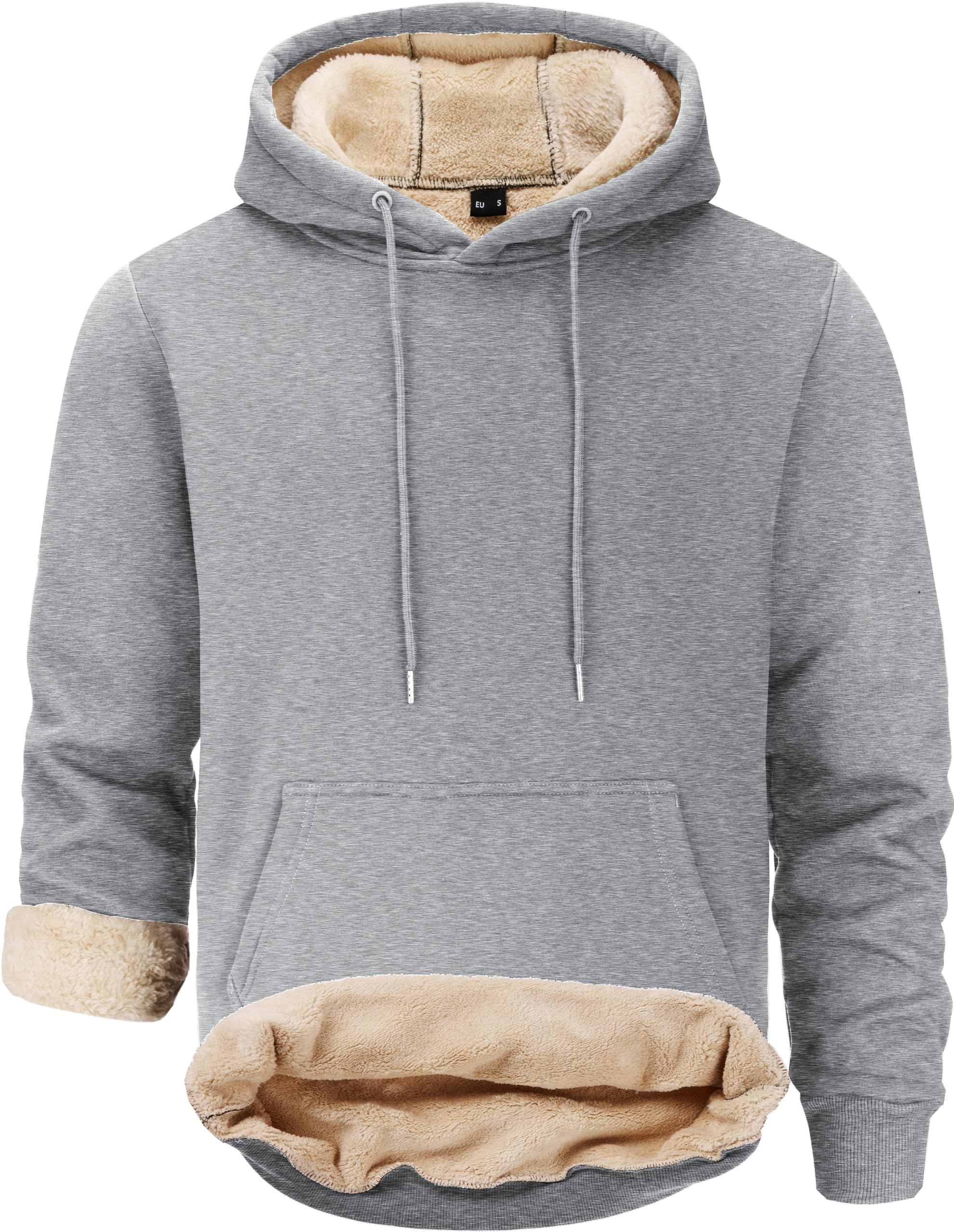 Tansozer Herren Warme Kapuzenpullover Fleece Sweatshirts Hoodies Gefütterte Winterpullover Fleecepullover