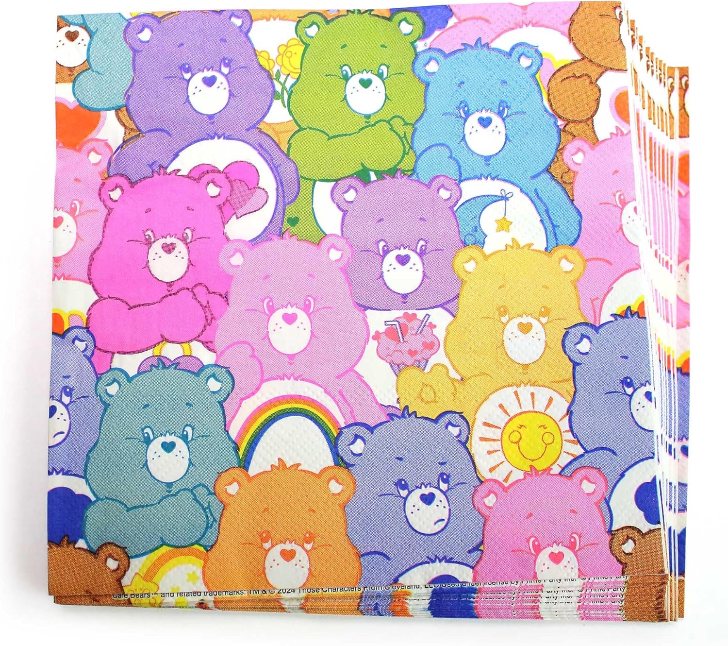 Care Bears Basic Party Pack (for 8 Guests)- Plates, Napkins, Bottle Labels, and Table Cover. Great for Nostalgic Birthdays, Baby Shower, Gender Reveal Party, and 1st Birthdays. - Image 4